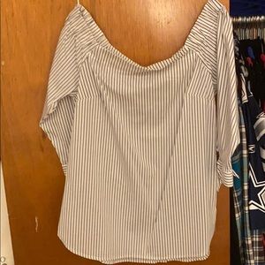 Black & White Off the Shoulder Top